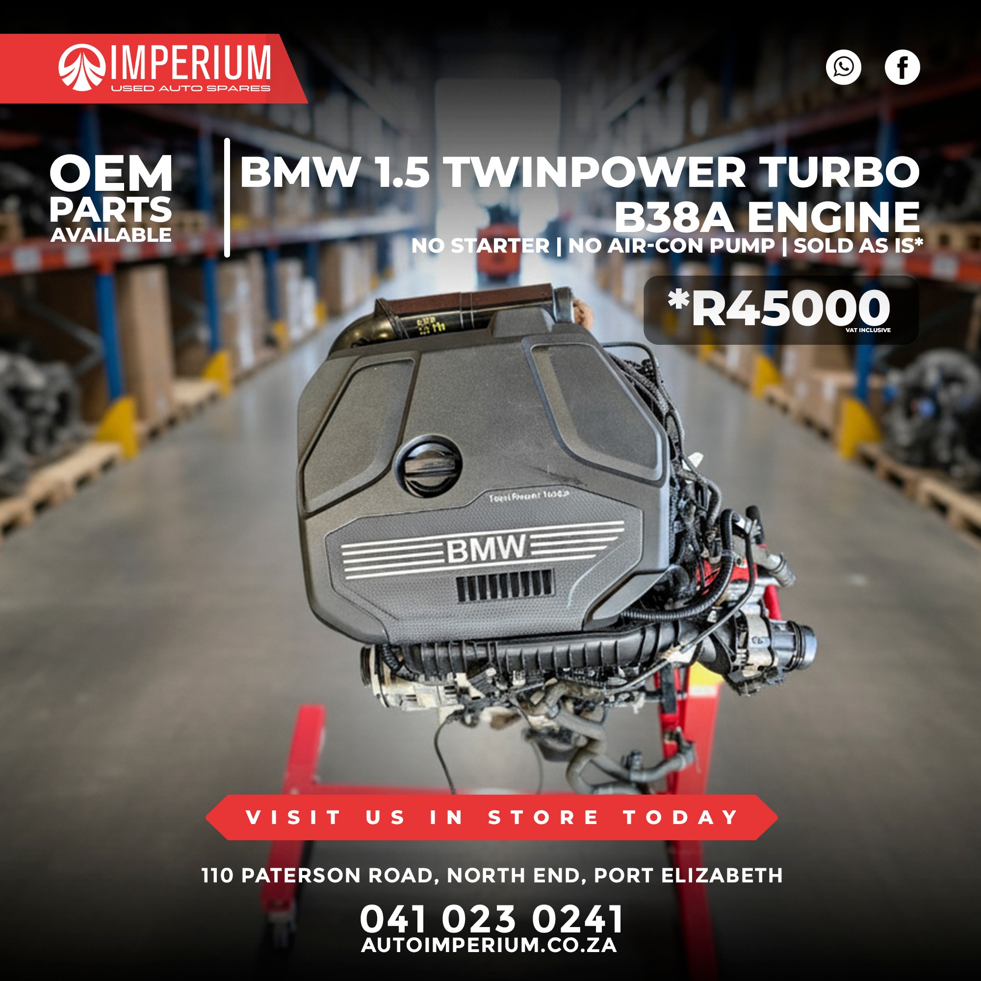 BMW N44 B38A 1.5 Engine