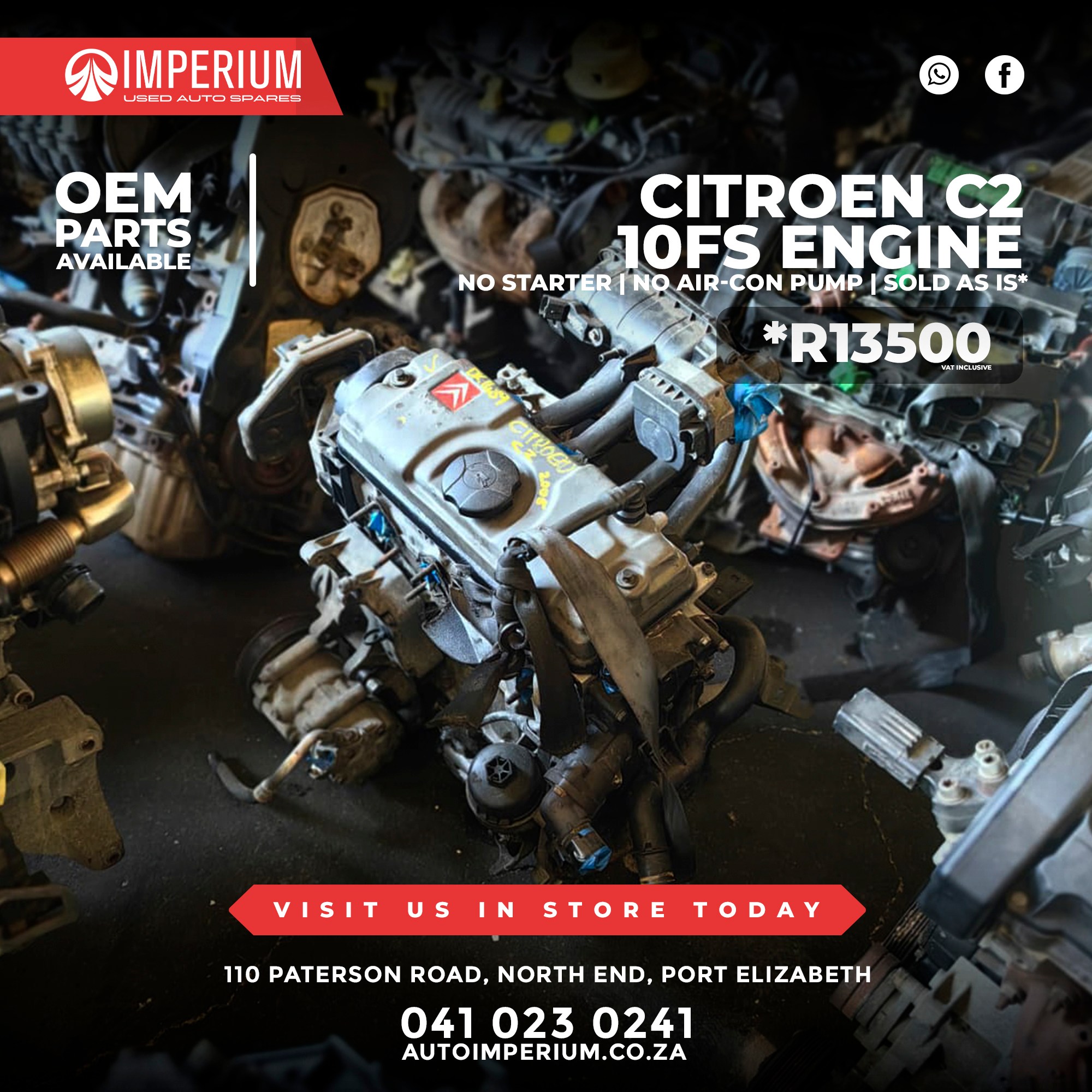 Citroen C2 1.4 8V 10FS Engine - Image 5