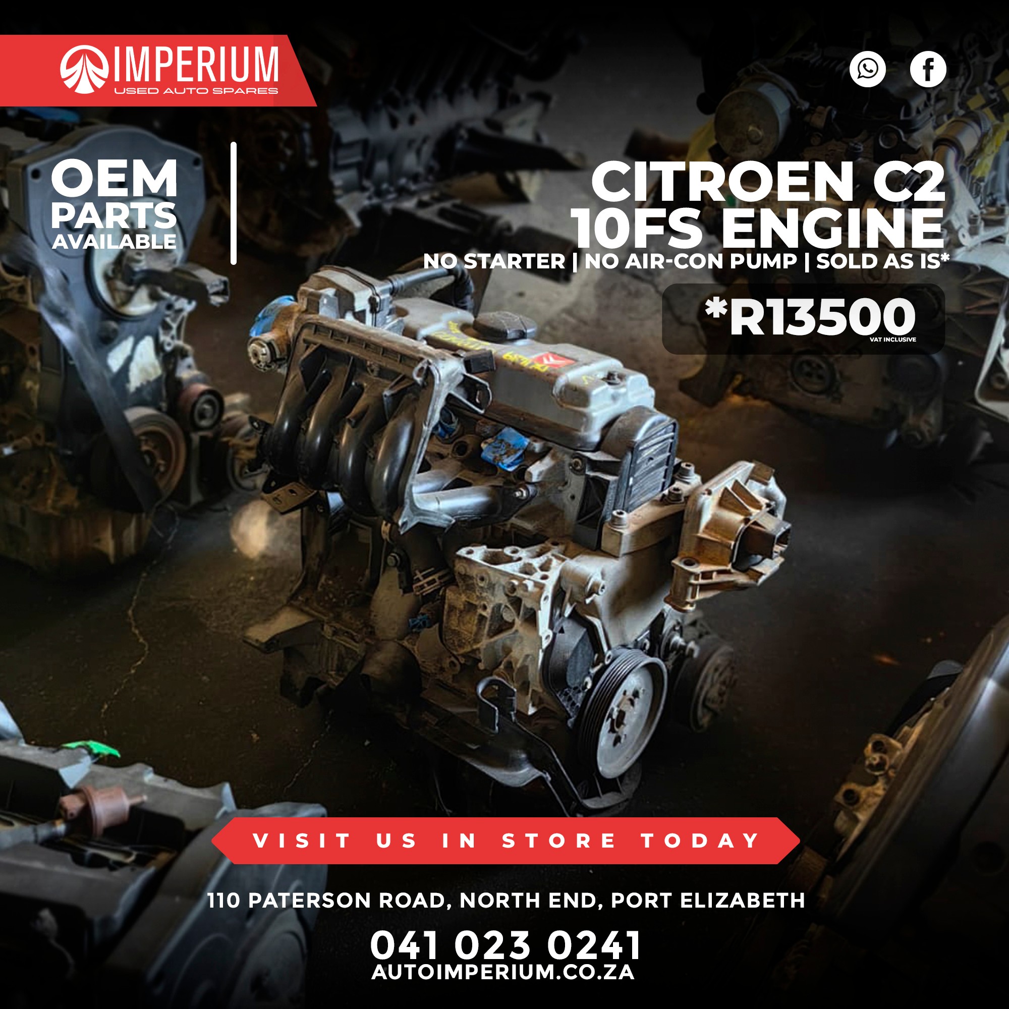 Citroen C2 1.4 8V 10FS Engine - Image 4