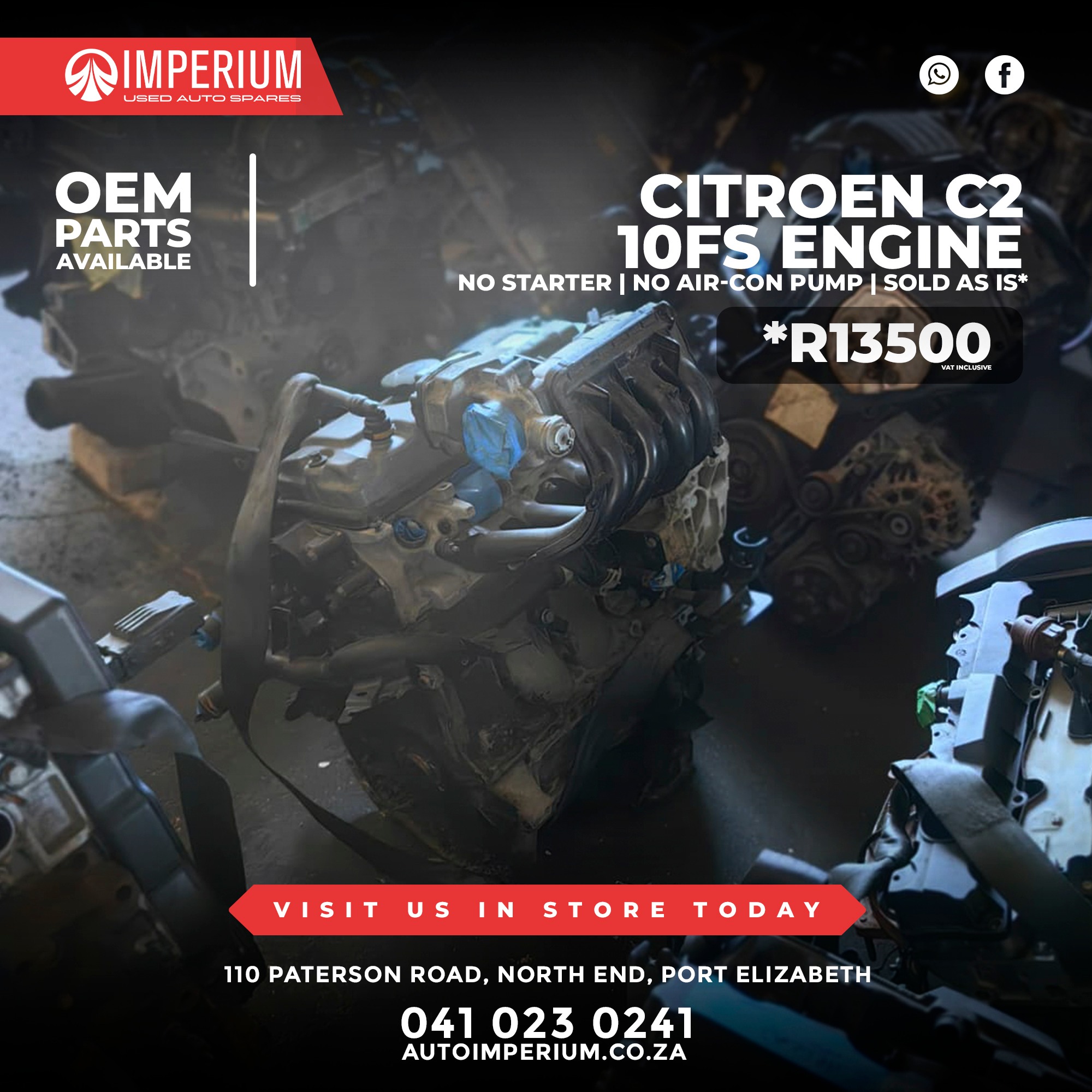 Citroen C2 1.4 8V 10FS Engine - Image 3