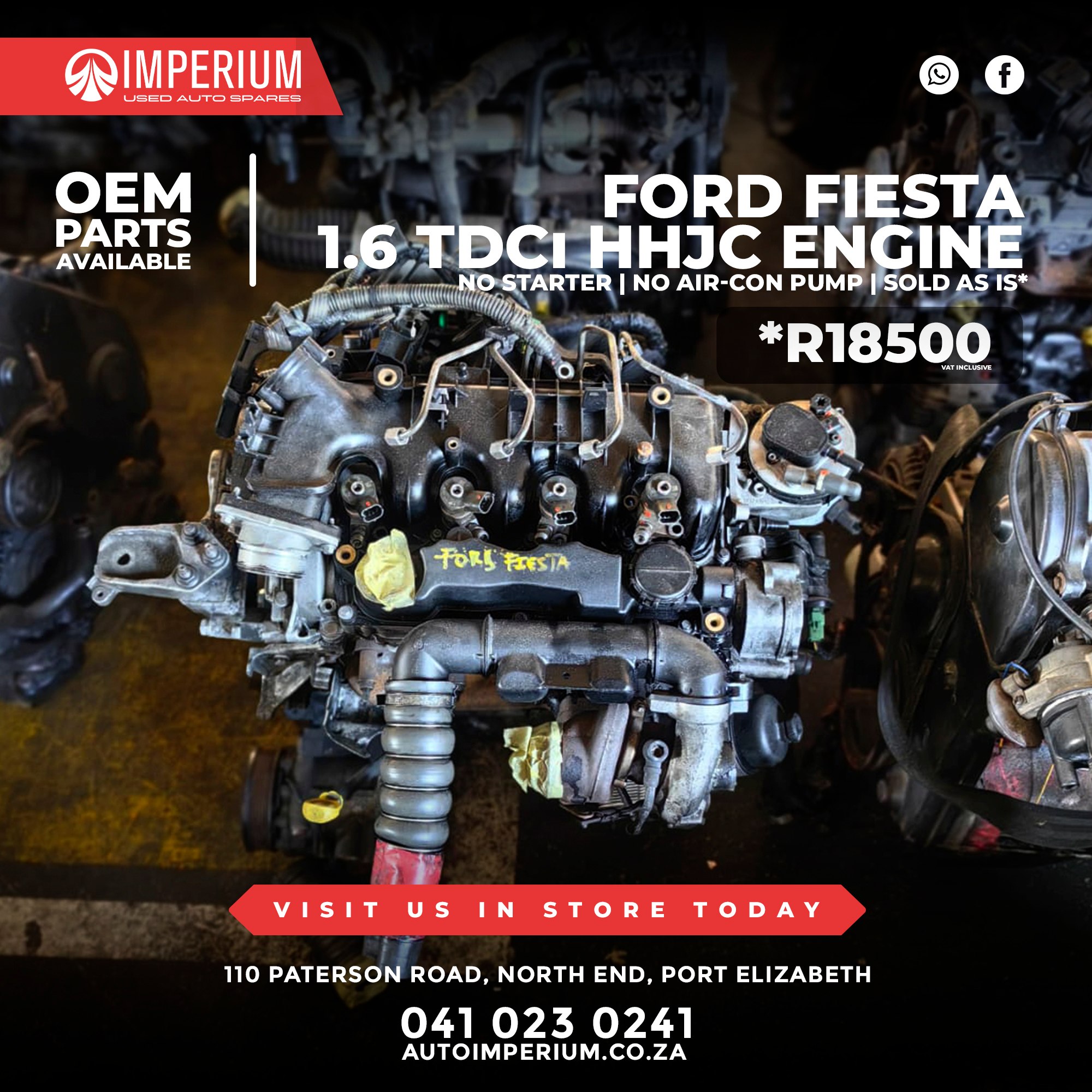 Ford Fiesta 1.6TDCi HHJC Engine - Image 2