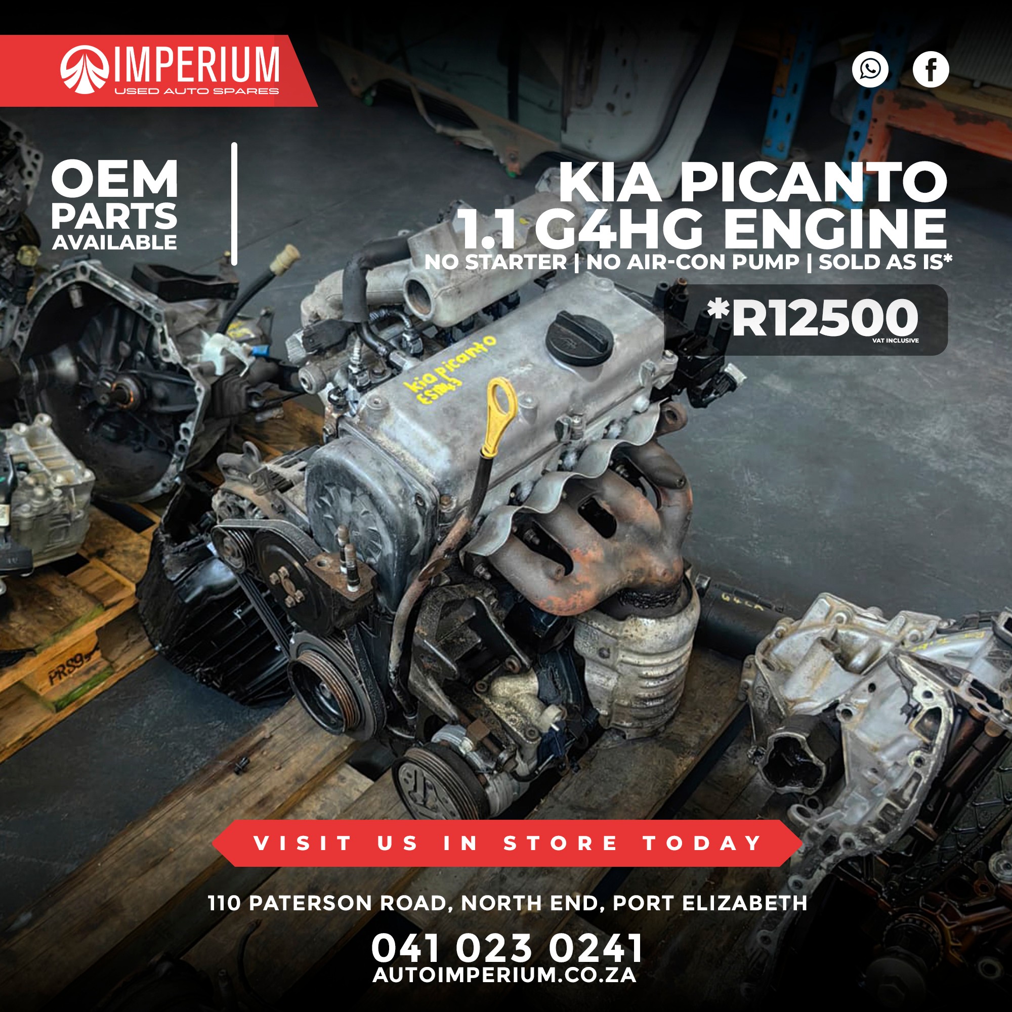 Kia Picanto 1.1 G4GH Engine - Image 2