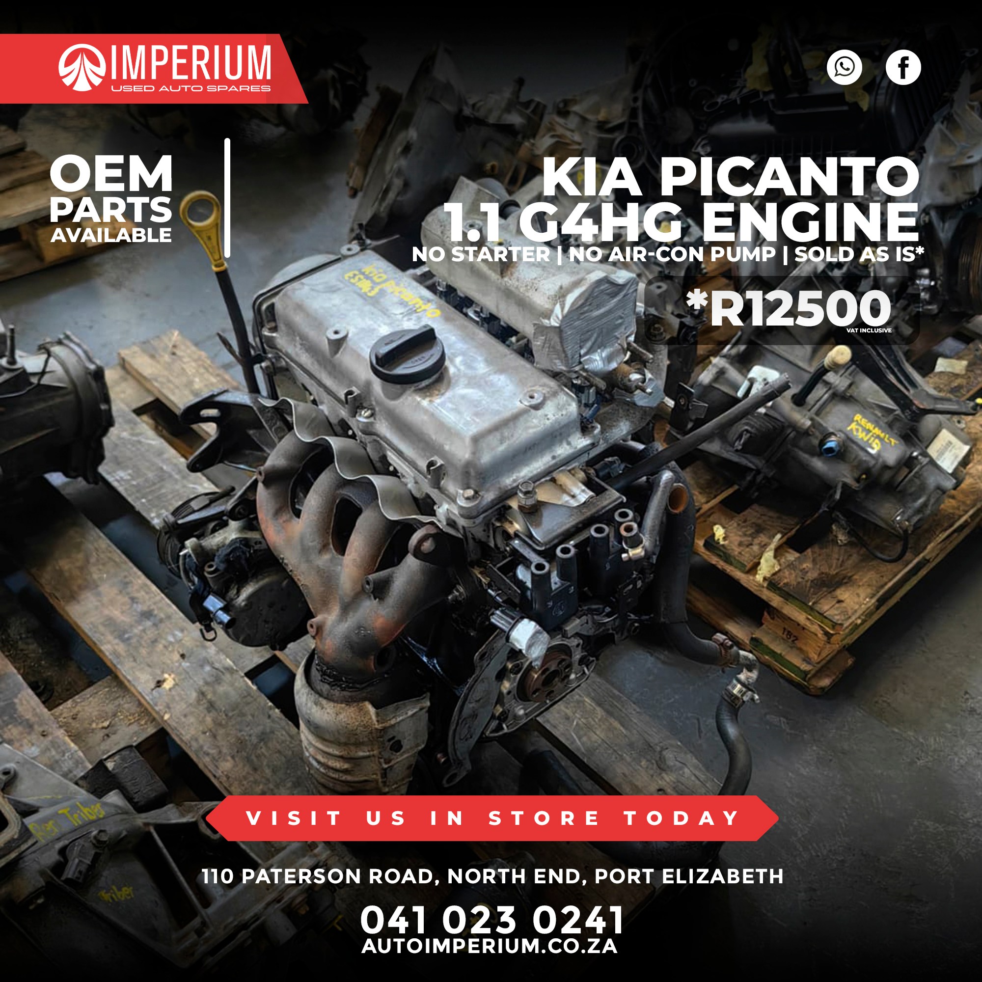 Kia Picanto 1.1 G4GH Engine - Image 4