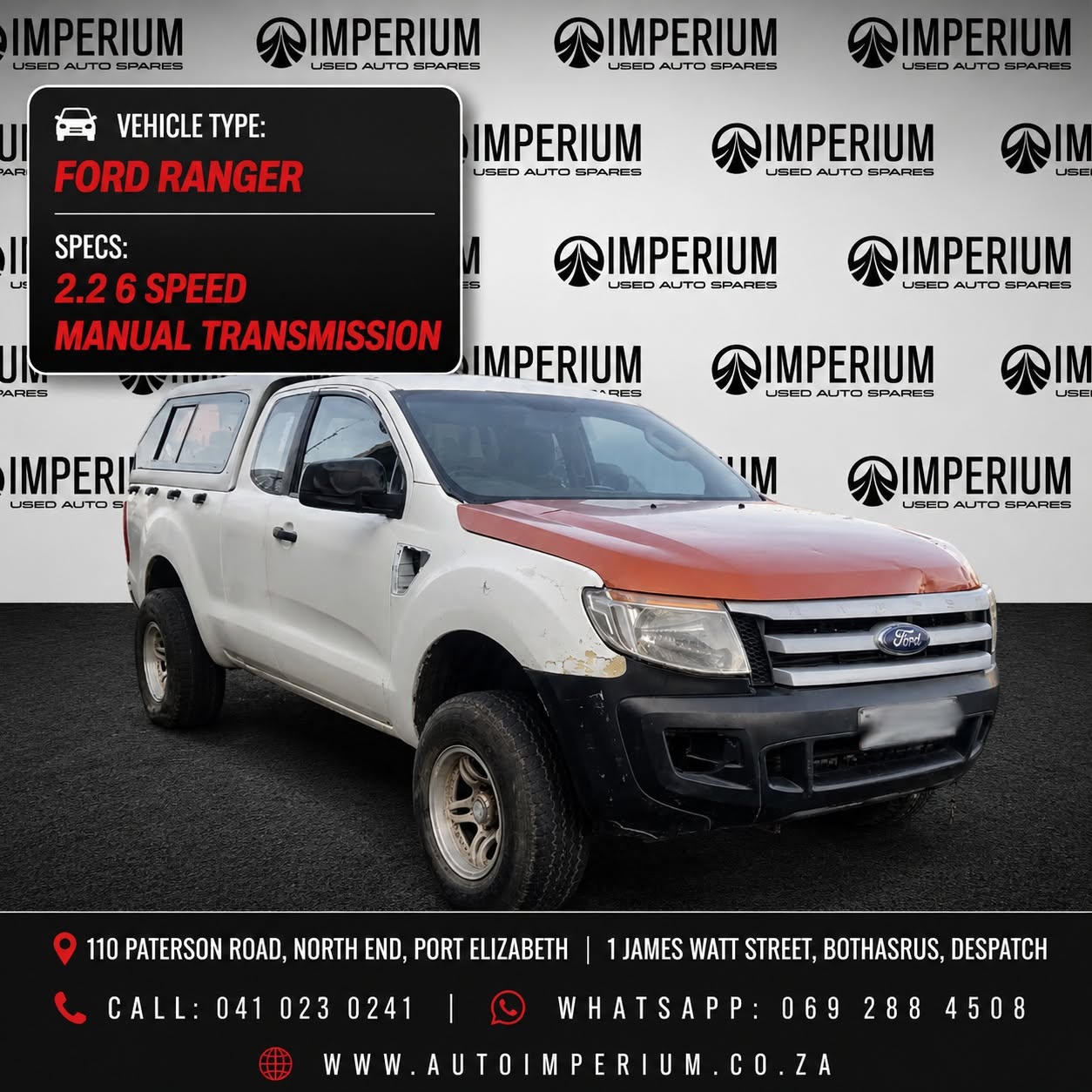 Ford Ranger Hi-Rider 2.2 6 Speed Manual Transmission
