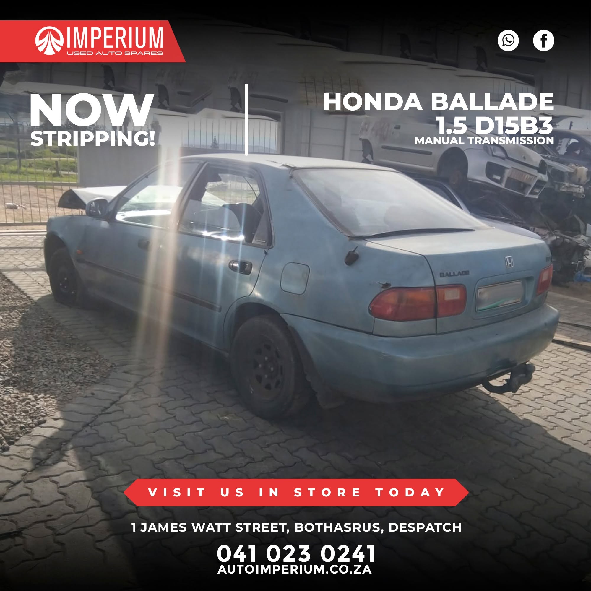 Honda Ballade 1.5 D15B3 - Image 3